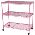 Chrome cheap rolling mesh shelves